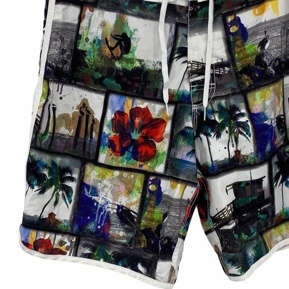 Old Navy Men's Casual Multicolor Beach Swimming Sh - Picture 2 of 5